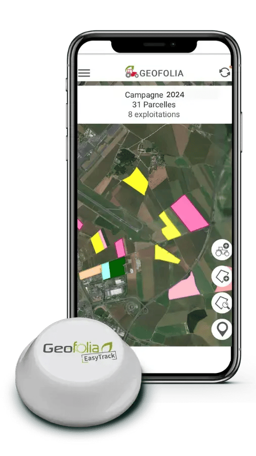Application Geofolia et capteur Geofolia Easytrack